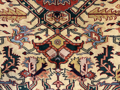 8’x9’11” Hand-Knotted Wool IndoHeriz Area Rug