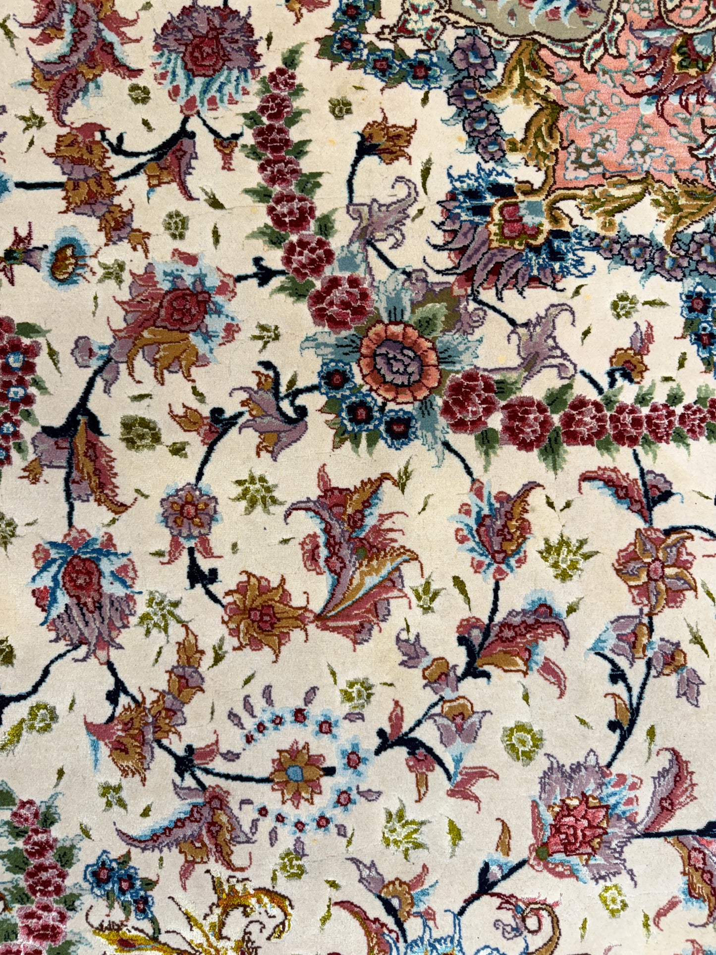 Hand-Knotted 70 Raj Persian Tabriz Rug - Signed - 9’8”x13’9”
