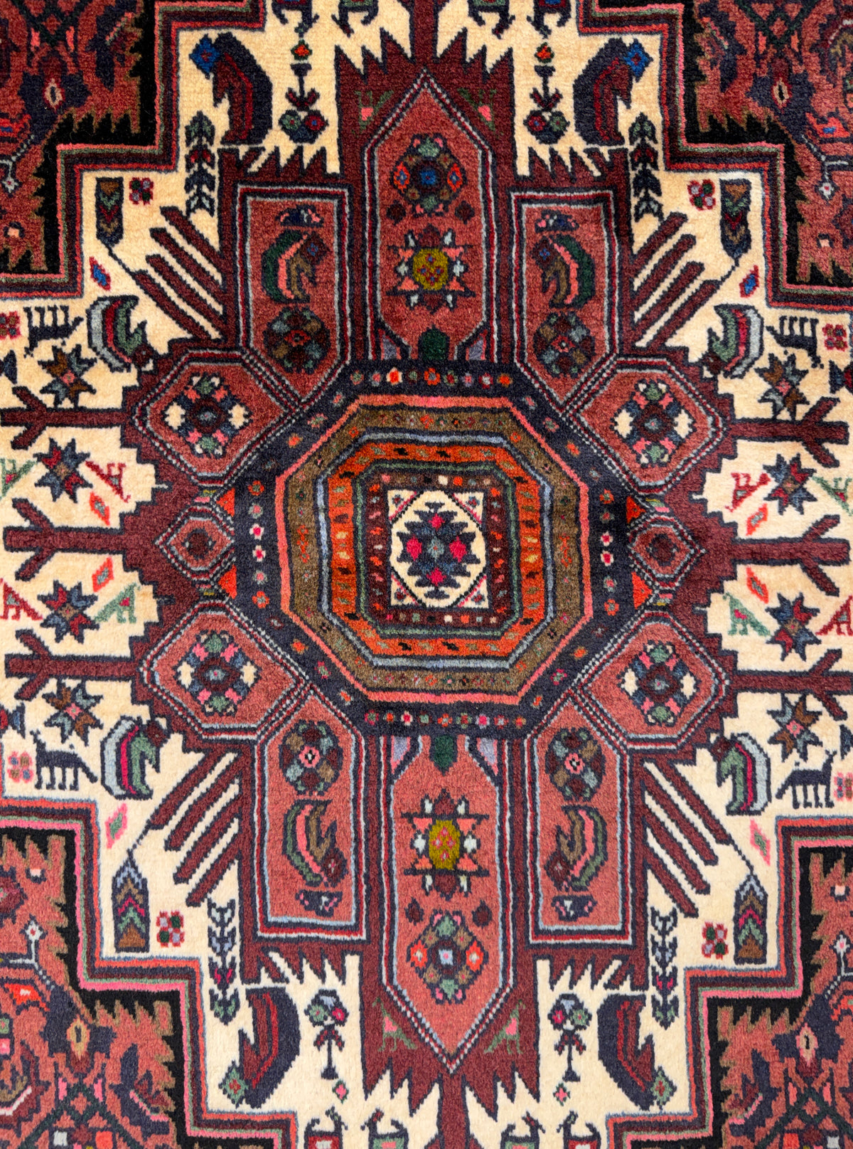 Hand-Knotted Persian Bidjar Gholtogh Rug - 4'2"x6'6"