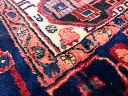 5’6”x8’6” Vintage Hand-Knotted Wool Nahavand Persian Rug 5x8 Handmade Tribal Carpet