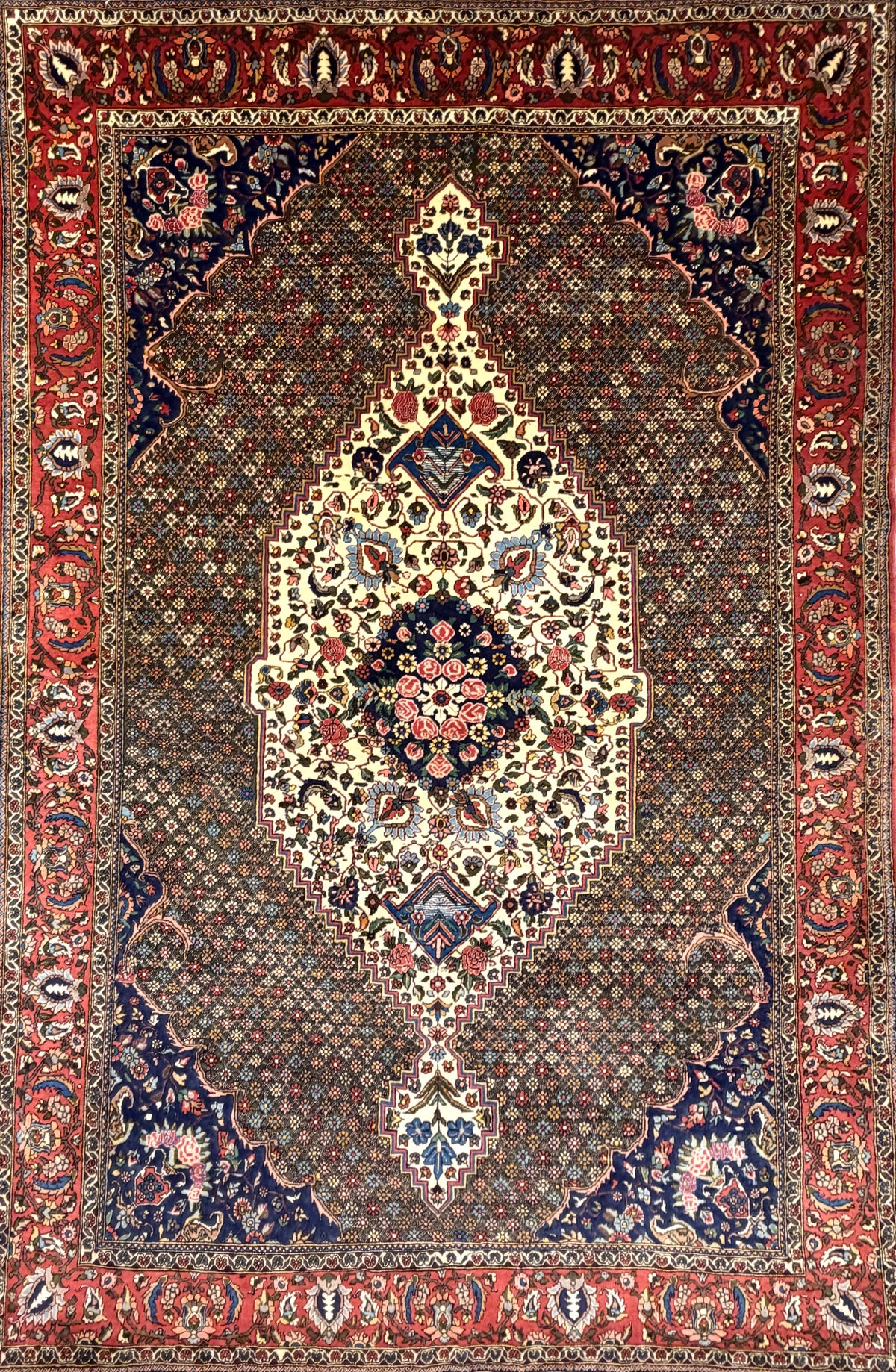 Hand-Knotted Persian Bakhtiari Rug - 6'6"x10'