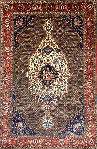 Hand-Knotted Persian Bakhtiari Rug - 6'6"x10'