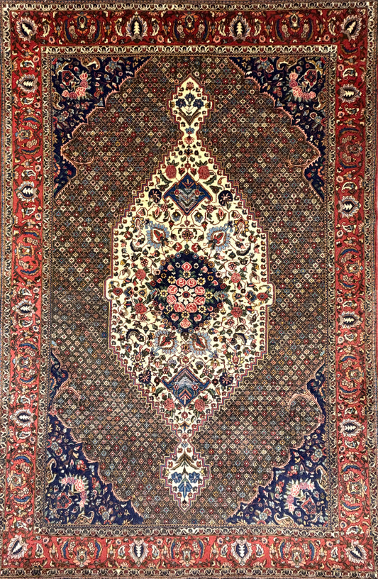 Hand-Knotted Persian Bakhtiari Rug - 6'6"x10'