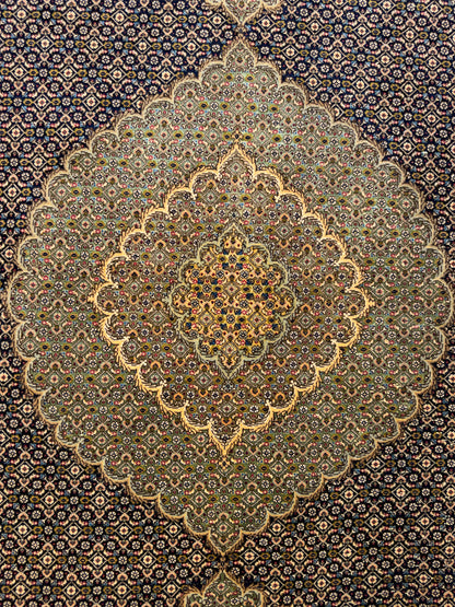 Hand-Knotted 80 Raj Persian Tabriz Mahi Rug - 4’1”x6’6”