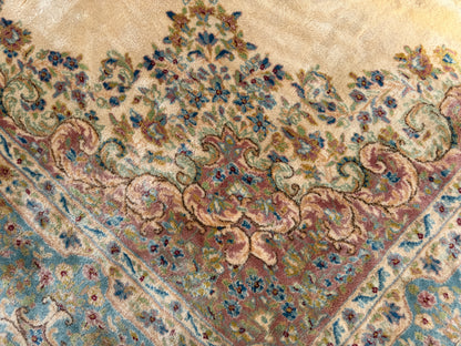 9’8”x19’ Antique Hand-Knotted Wool Persian Kerman Area Rug