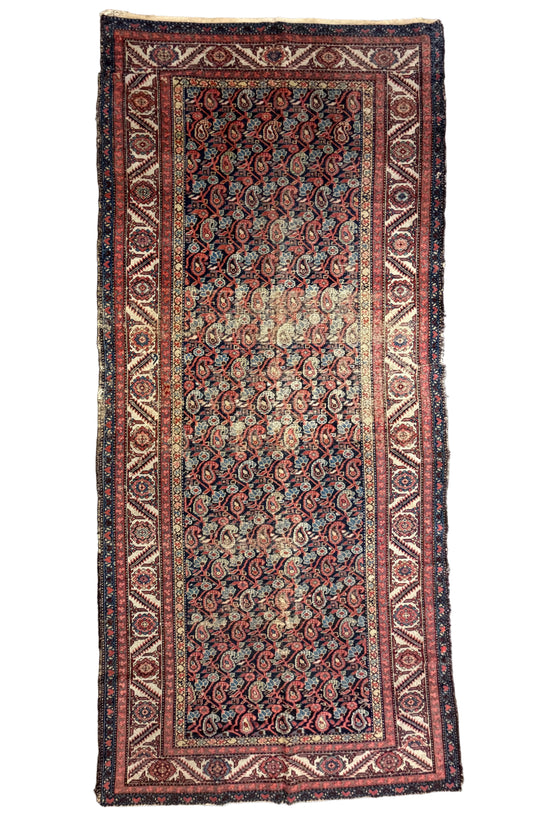 Hand-Knotted Antique Persian Malayer Rug - 5’x11’2”