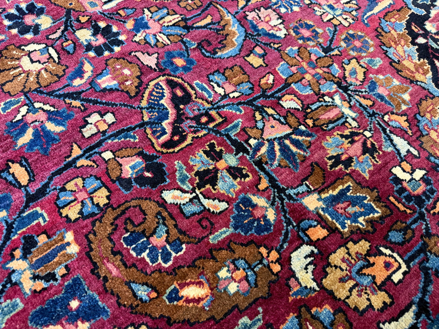 Hand-Knotted Persian Mashad Rug - 11’6”x17’7”