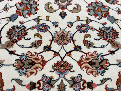 Hand-Knotted 60 Raj Persian Tabriz Rug - 6'2"x9'3"