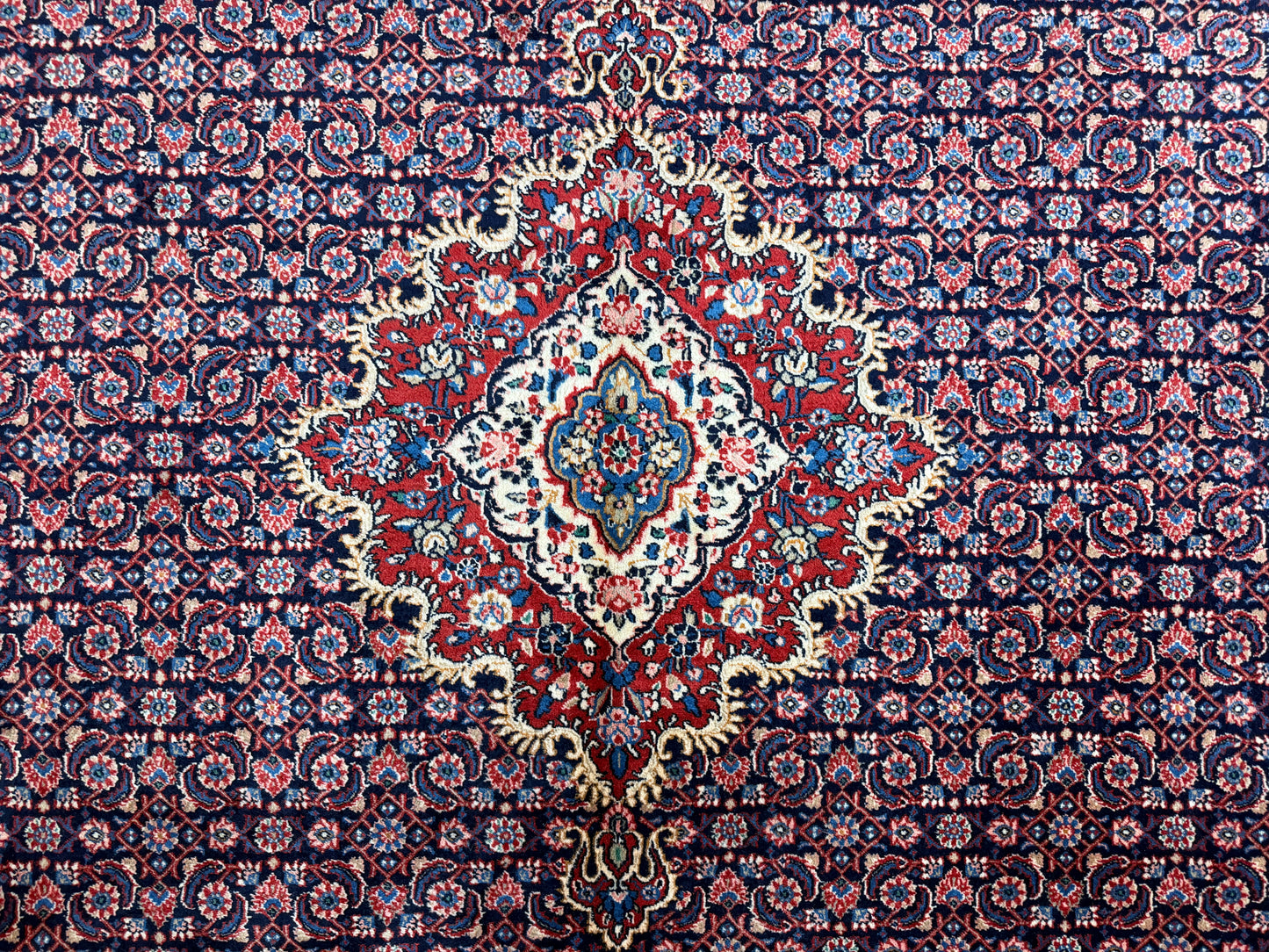 Hand-Knotted Persian Qazvin Rug - 9’x11’10”