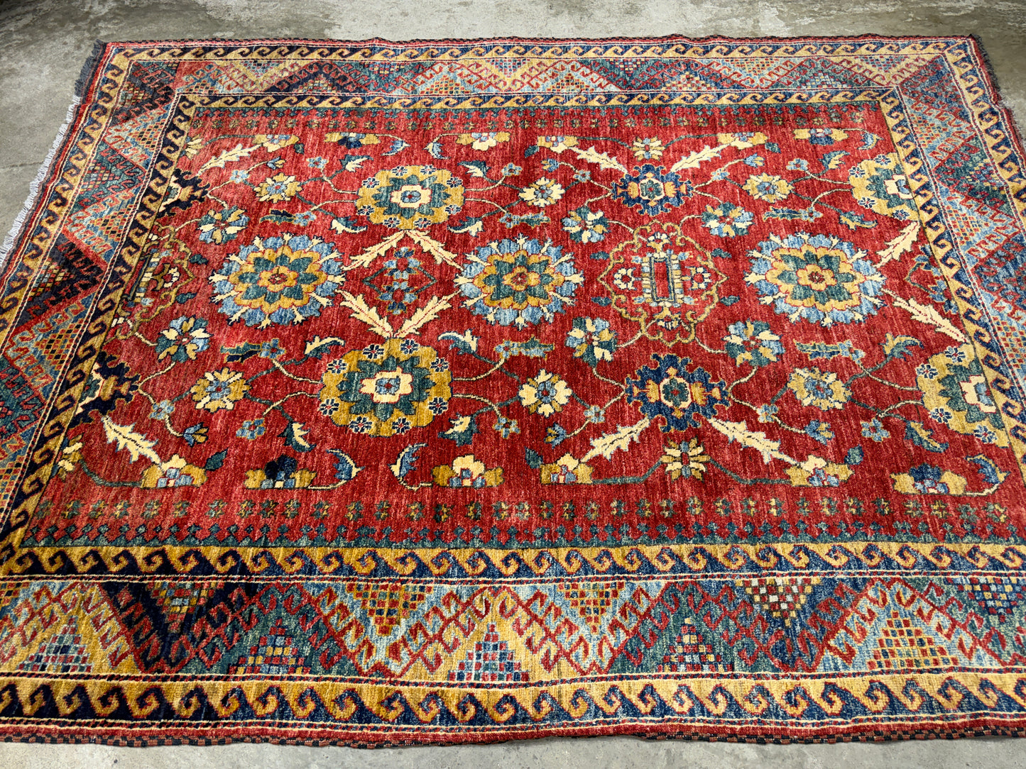 Hand-Knotted IndoMahal Rug - 5’5”x7’3”