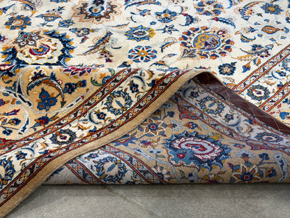 10’6”x14’6” Hand-Knotted Persian Kashan Area Rug
