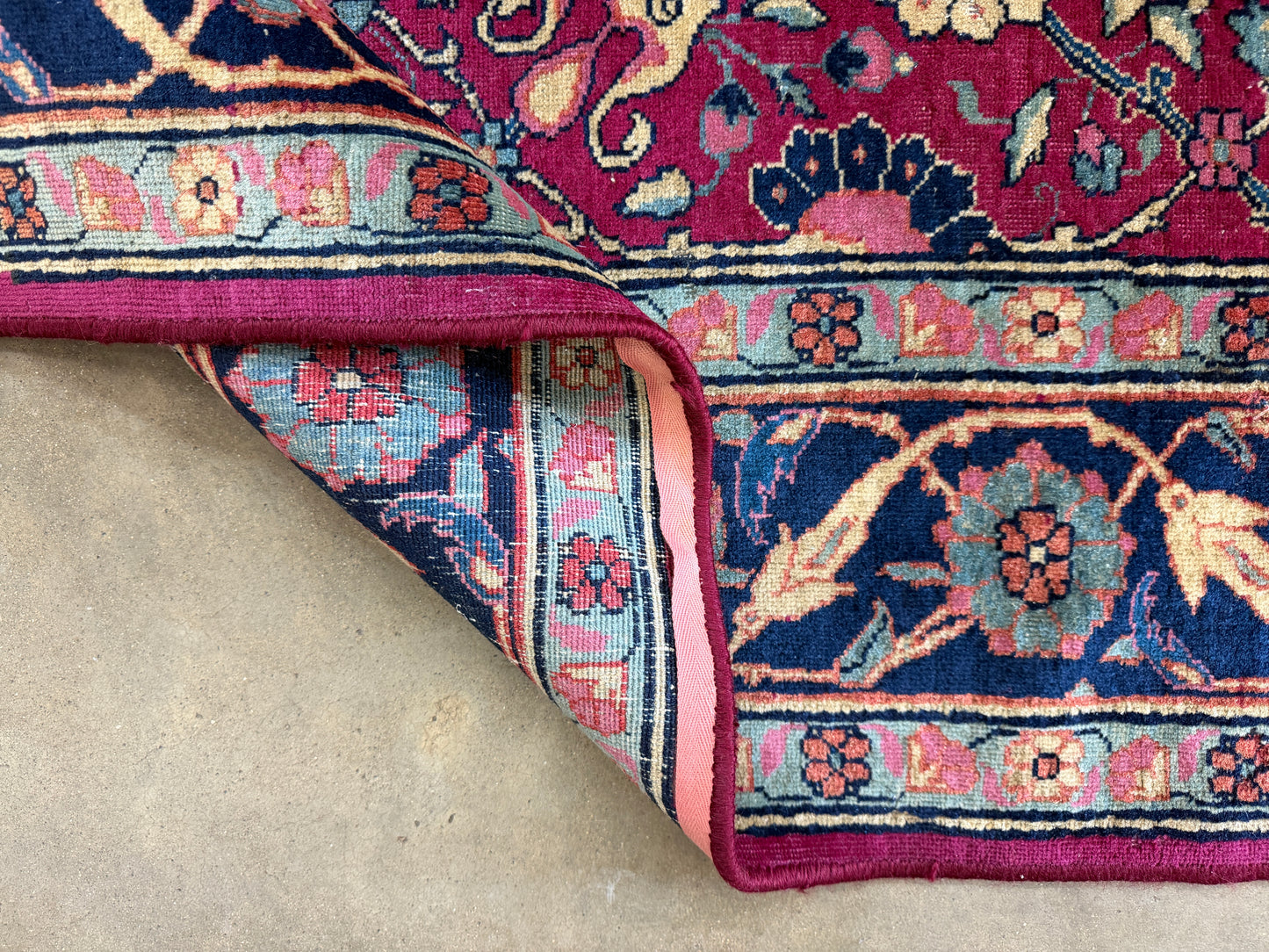 Hand-Knotted Antique Persian Kashan Rug - 4’5”x6’4”