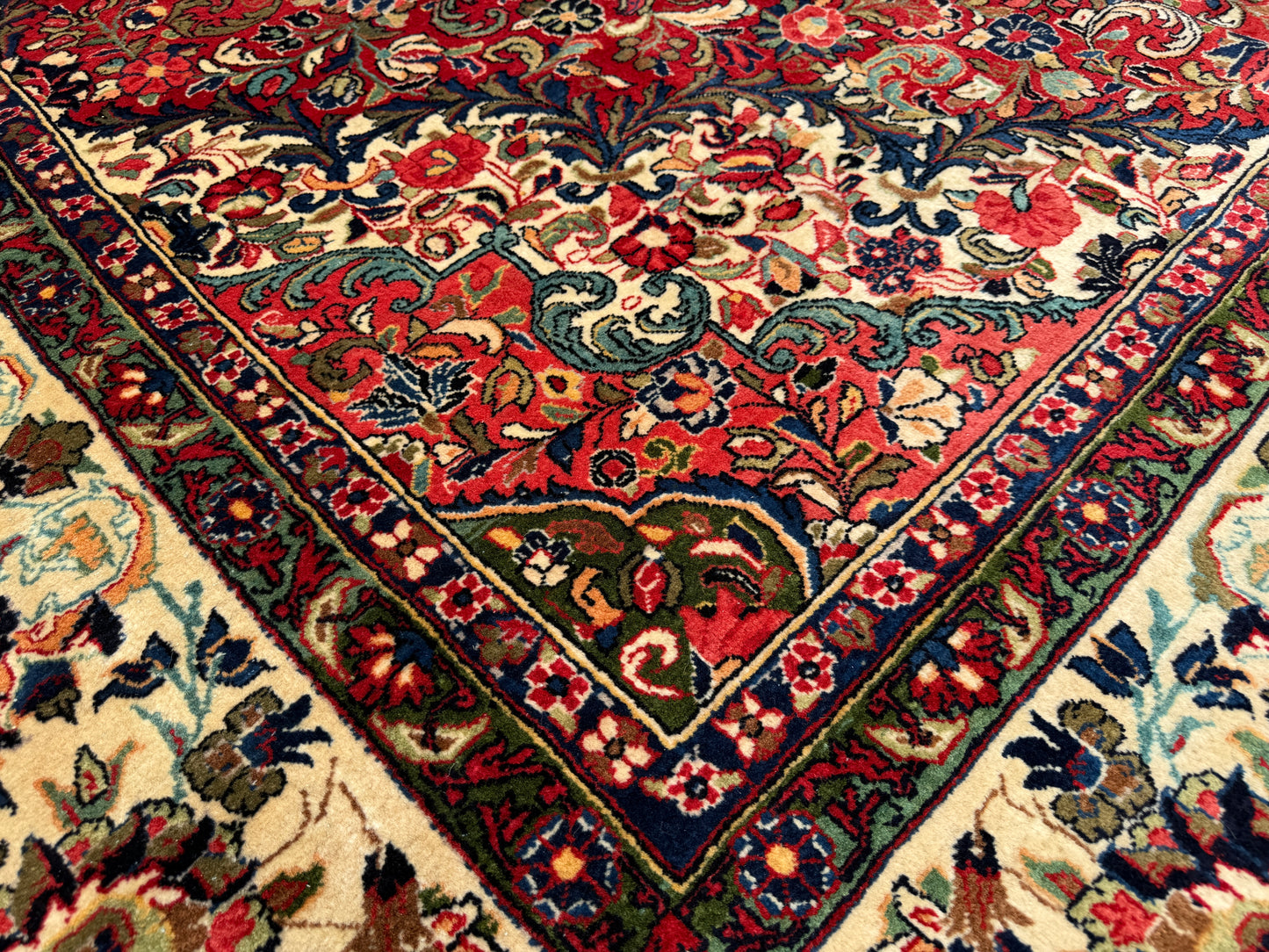 Hand-Knotted Persian Sarouk Rug - 10’x21’8”