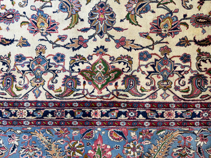 9’6”x14’6” Hand-Knotted Persian Kashan Area Rug