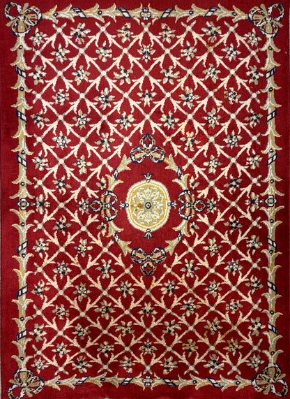 Hand-Knotted Aubusson Rug - 4’7”x6’5”