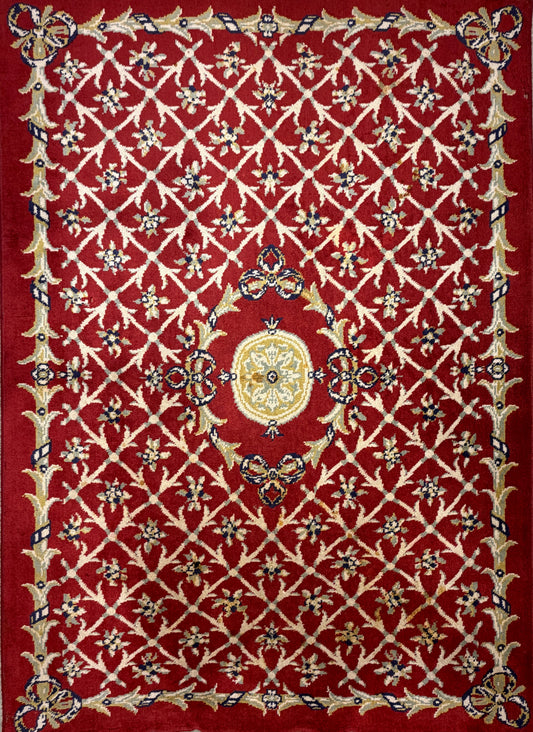 Hand-Knotted Aubusson Rug - 4’7”x6’5”
