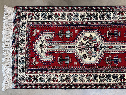 Hand-Knotted Kazak Runner - 2’6”x14’1”