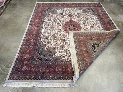 8’2”x9’11” Hand-Knotted Indo Kashan Area rug