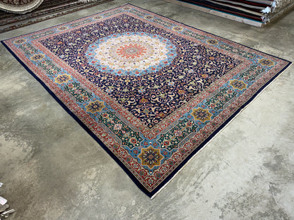 Hand-Knotted 60 Raj Persian Tabriz Rug - Dome Design - 9’8”x12’10”