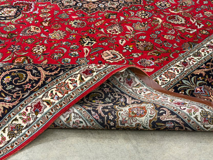 Hand-Knotted 60 Raj Persian Tabriz Rug - 9’9”x13’3”
