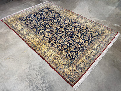 Antique Hand-Knotted Persian Nain Rug - 5’3”x8’