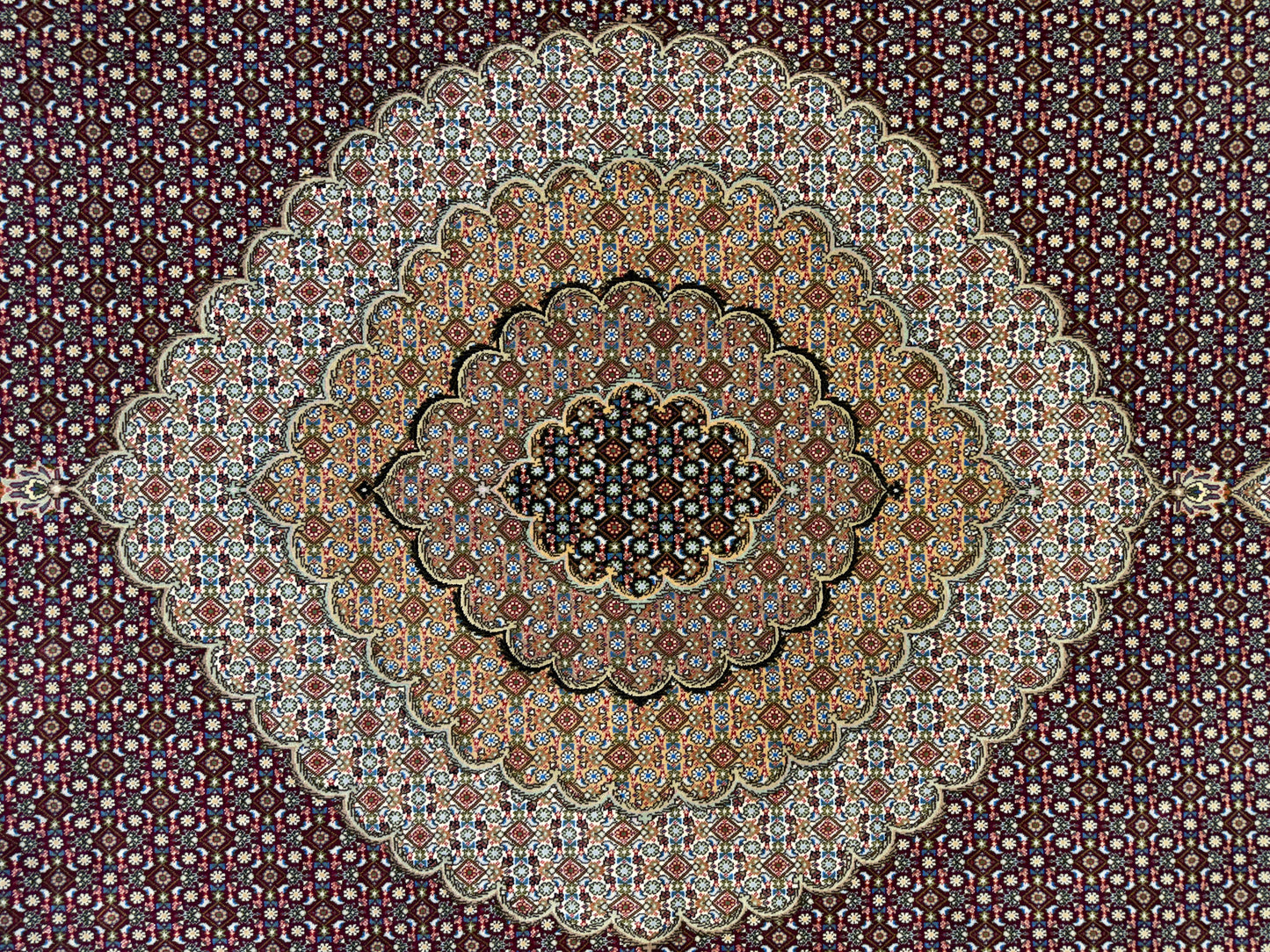 Hand-Knotted Persian Tabriz Mahi Rug - 10’x13’3”