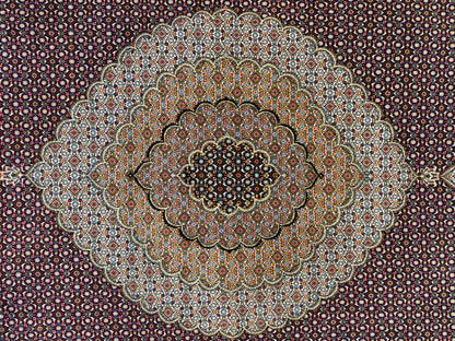 Hand-Knotted Persian Tabriz Mahi Rug - 10’x13’3”