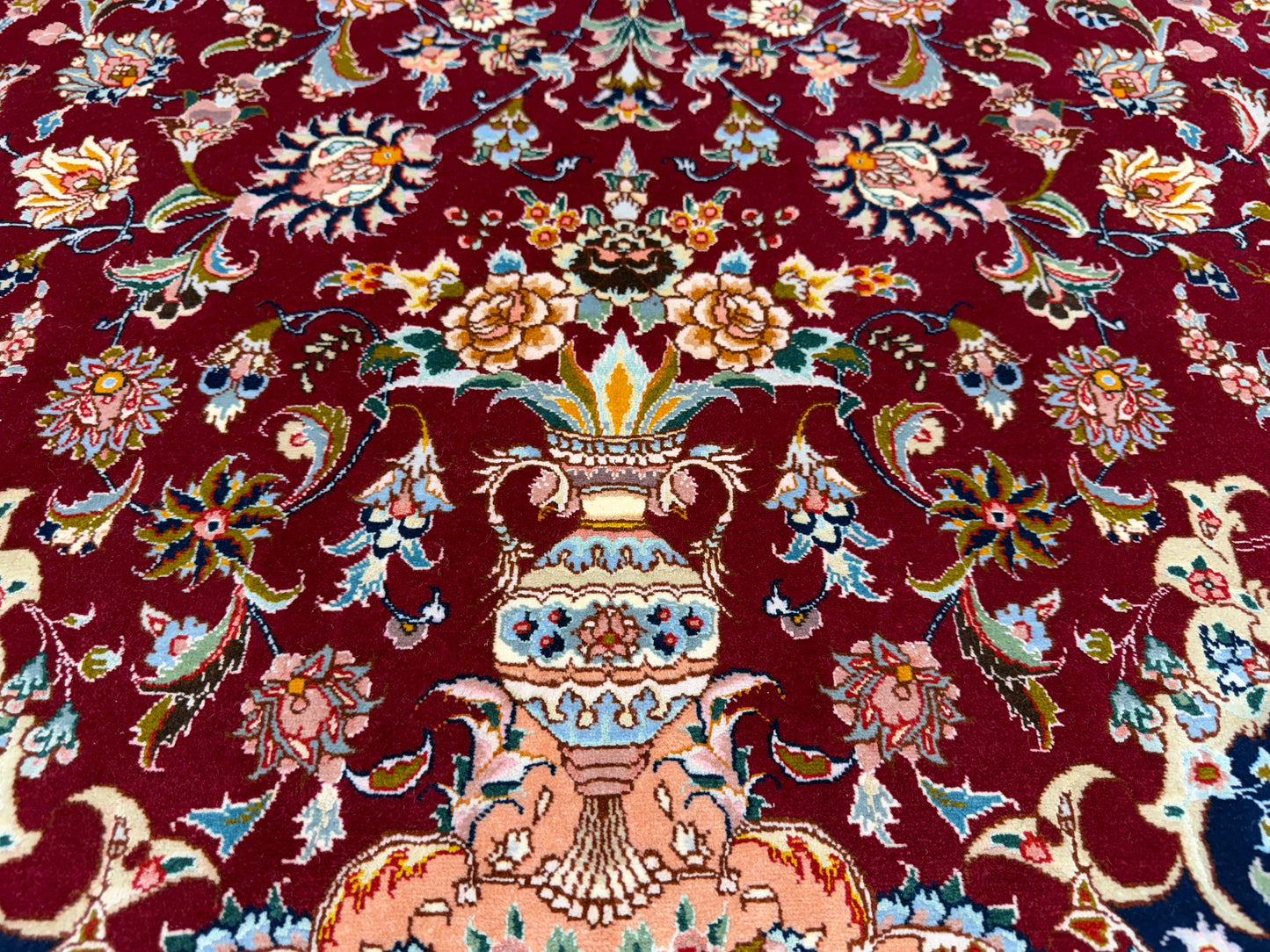 Hand-Knotted 80 Raj Persian Tabriz Rug - Signed - 9’9”x13’6”