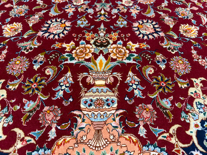 Hand-Knotted 80 Raj Persian Tabriz Rug - Signed - 9’9”x13’6”