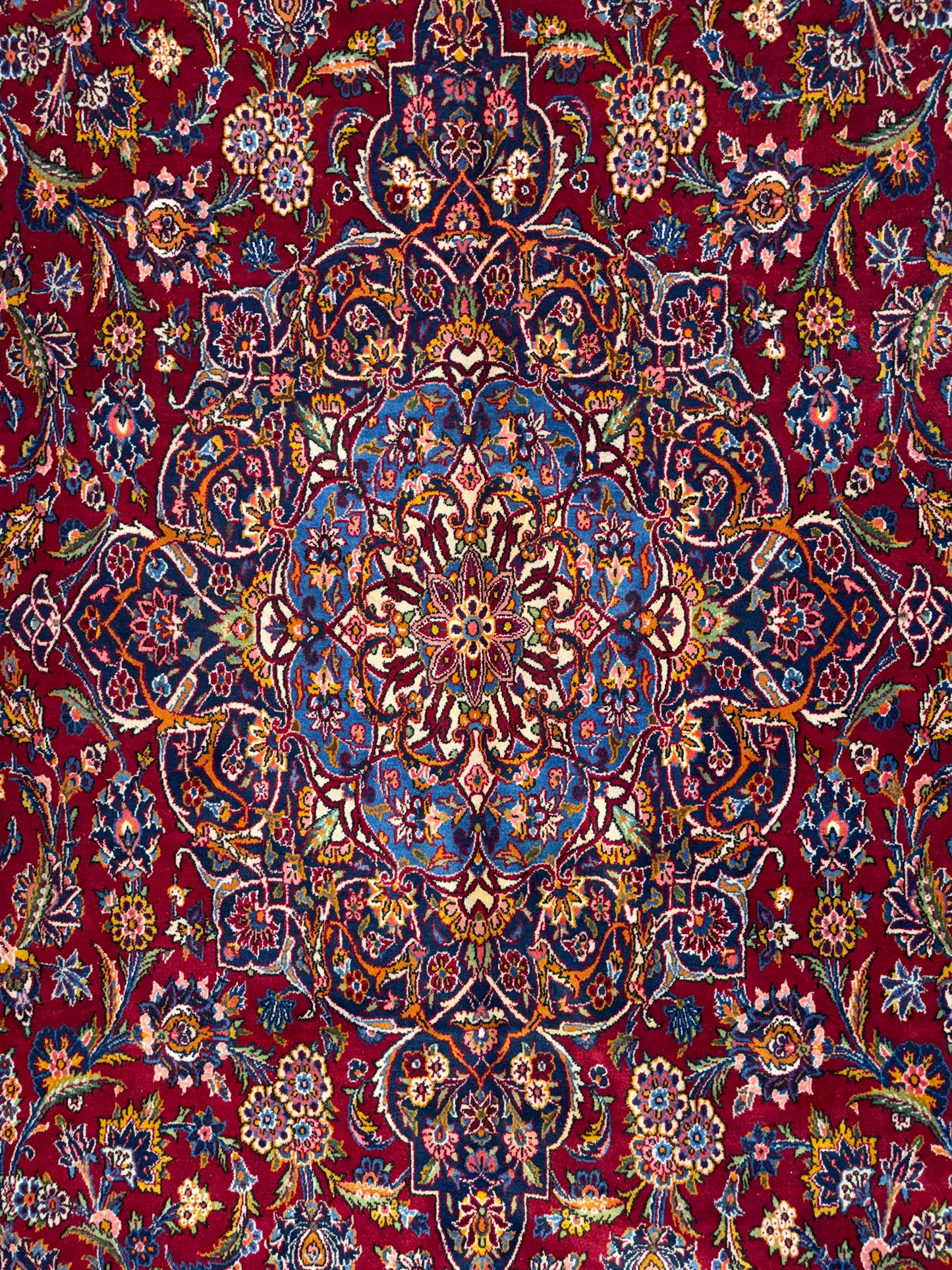 Antique Hand-Knotted Persian Kashan Rug - 10’4”x17’6”