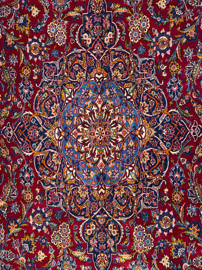 Antique Hand-Knotted Persian Kashan Rug - 10’4”x17’6”