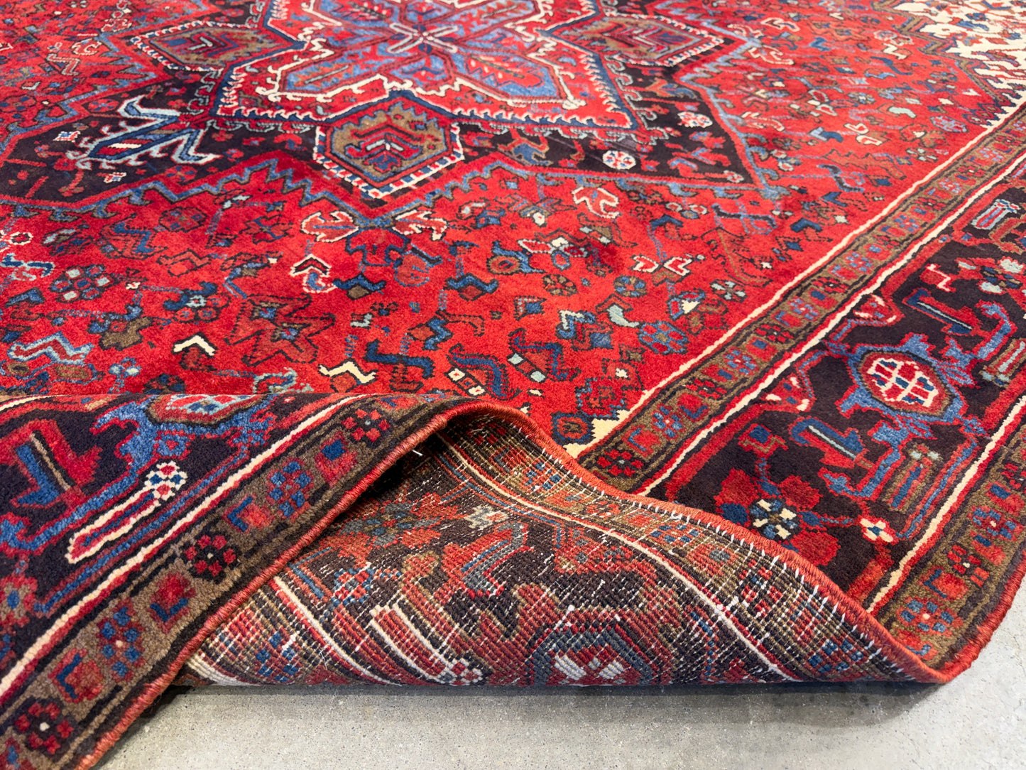 Hand-Knotted Persian Heriz Rug - 7’3”x10’3”