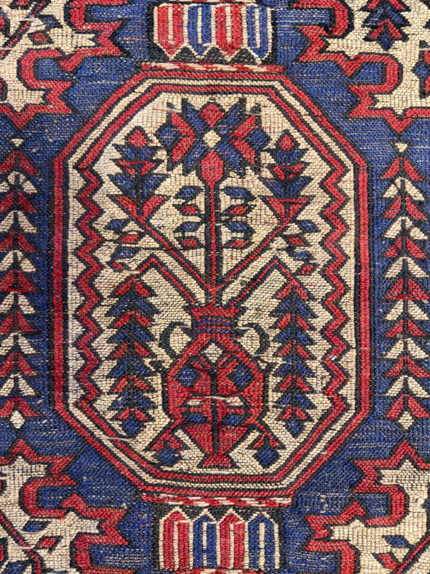 4’8”x5’10” Hand-Knotted Wool Flatweave Oriental Area Rug