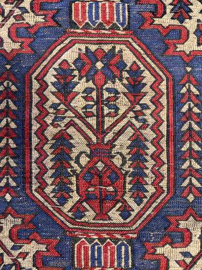 4’8”x5’10” Hand-Knotted Wool Flatweave Oriental Area Rug
