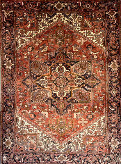 Hand-Knotted Persian Heriz Rug - 8’3”x11’2”