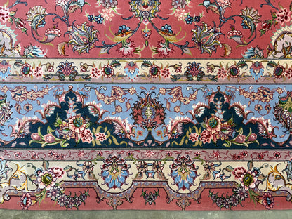 Hand-Knotted 60 Raj Persian Tabriz Rug - Signed Novinfar - 9’x13’