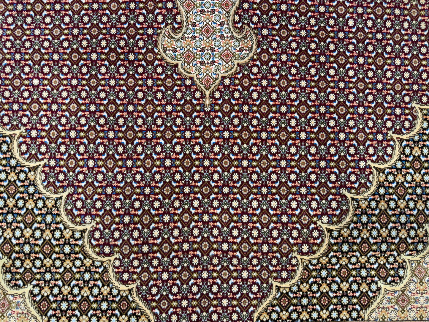 Hand-Knotted Persian Tabriz Mahi Rug - 10’x13’3”
