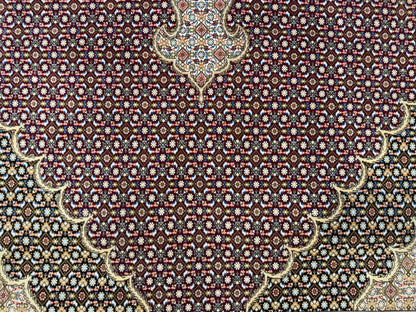 Hand-Knotted Persian Tabriz Mahi Rug - 10’x13’3”