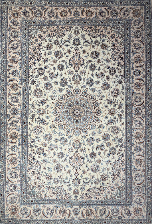 Hand-Knotted 6 La Persian Nain Rug - 4’11”x7’2”