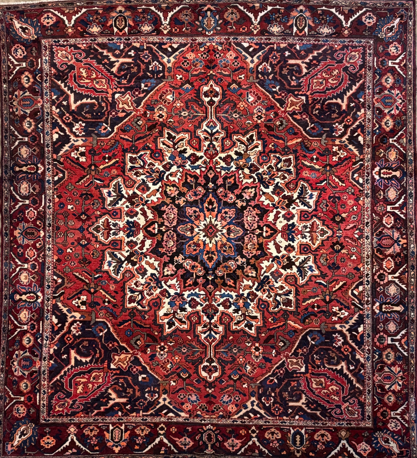 Hand-Knotted Persian Bakhtiari Rug - 11’4”x12’7”