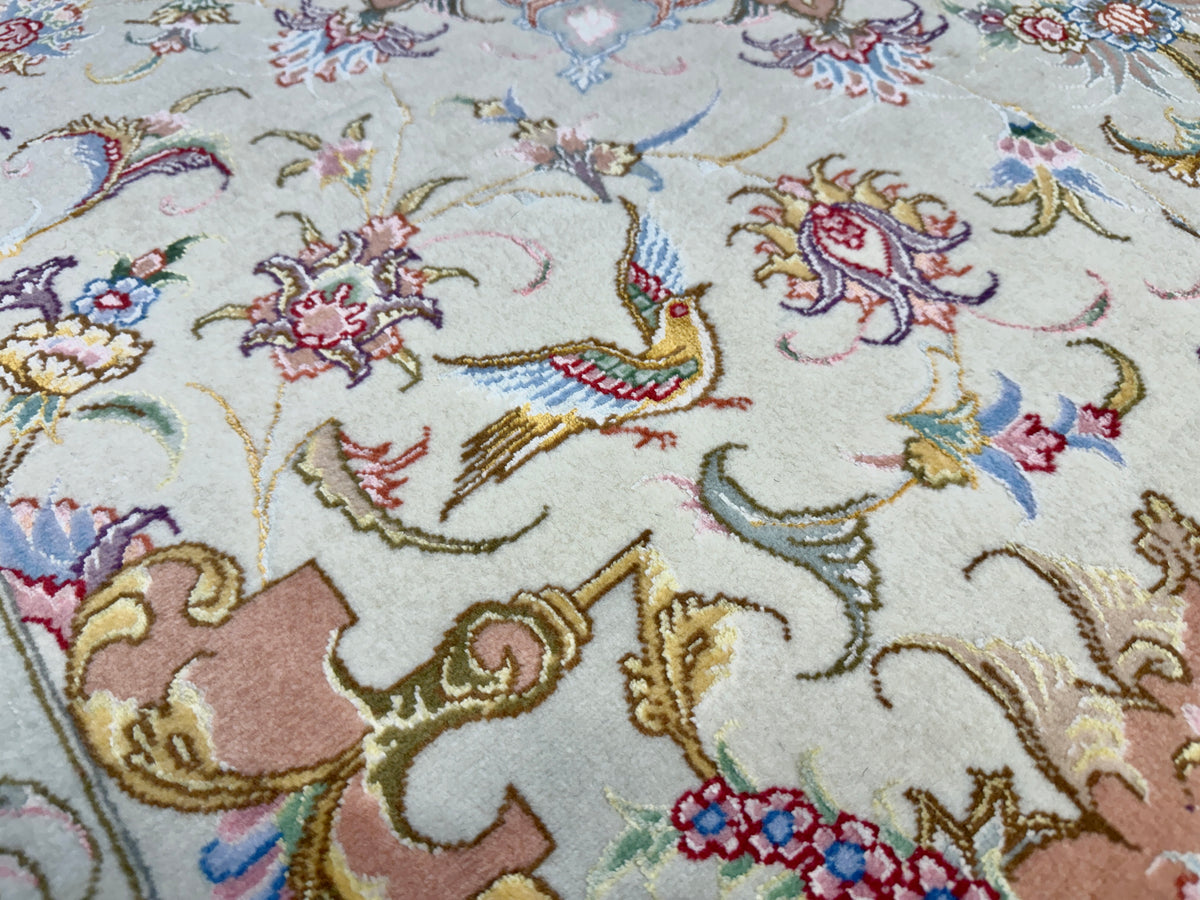 Hand-Knotted Persian Tabriz 70 Raj Rug - 4'10"x6'10"