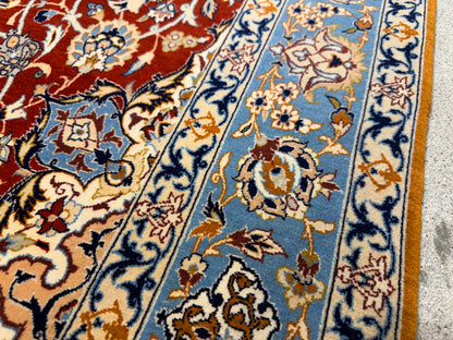 Hand-Knotted Antique Persian Isfahan Rug - 3’4”x5’6”