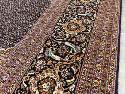 Hand-Knotted Persian Tabriz Mahi Rug - 9’11”x13’2”