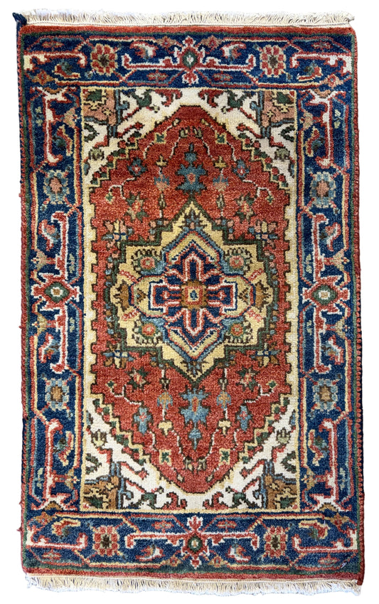 Hand-Knotted IndoHeriz Rug - 2’x3’