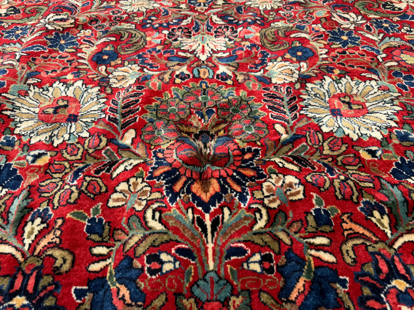 Hand-Knotted Persian Sarouk Rug - 10’x21’8”