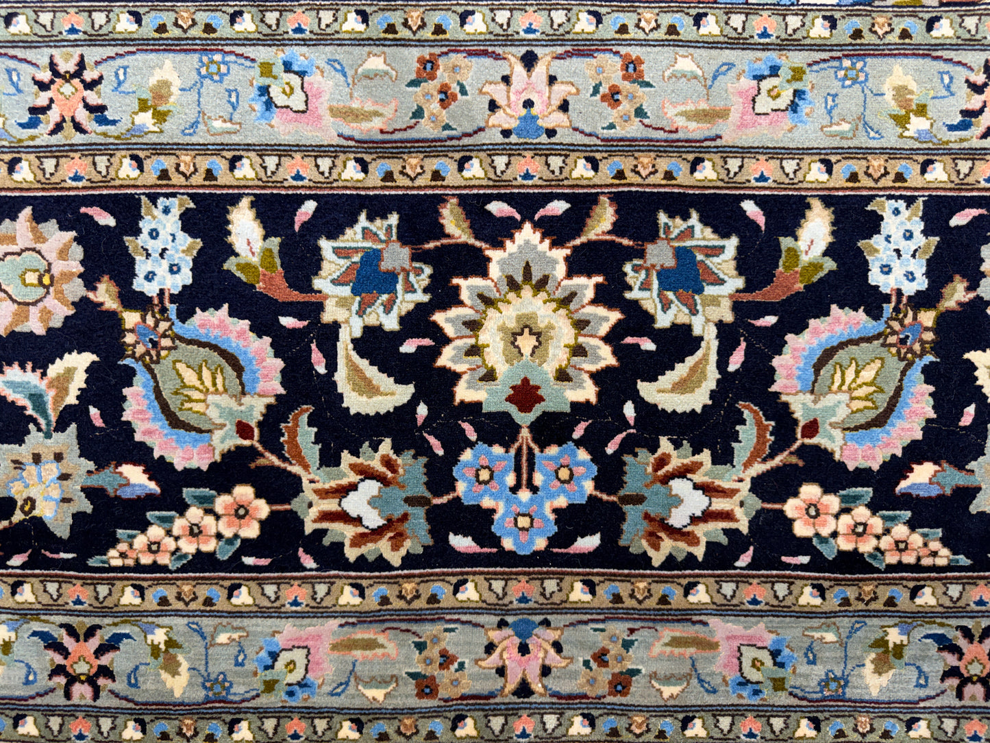 Hand-Knotted 60 Raj Persian Tabriz Rug - 9’9”x13’