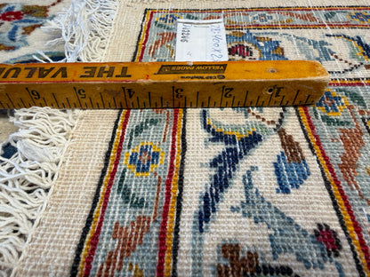 9’9”x13’1” Antique Hand-Knotted Persian Kashan All-over Signed Sanaee Area Rug