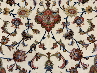 Hand-Knotted 60 Raj Persian Tabriz Rug - 6'9"x8'1"
