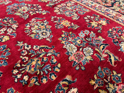 Hand-Knotted Persian Sarouk Rug - 10’1”x19’11”