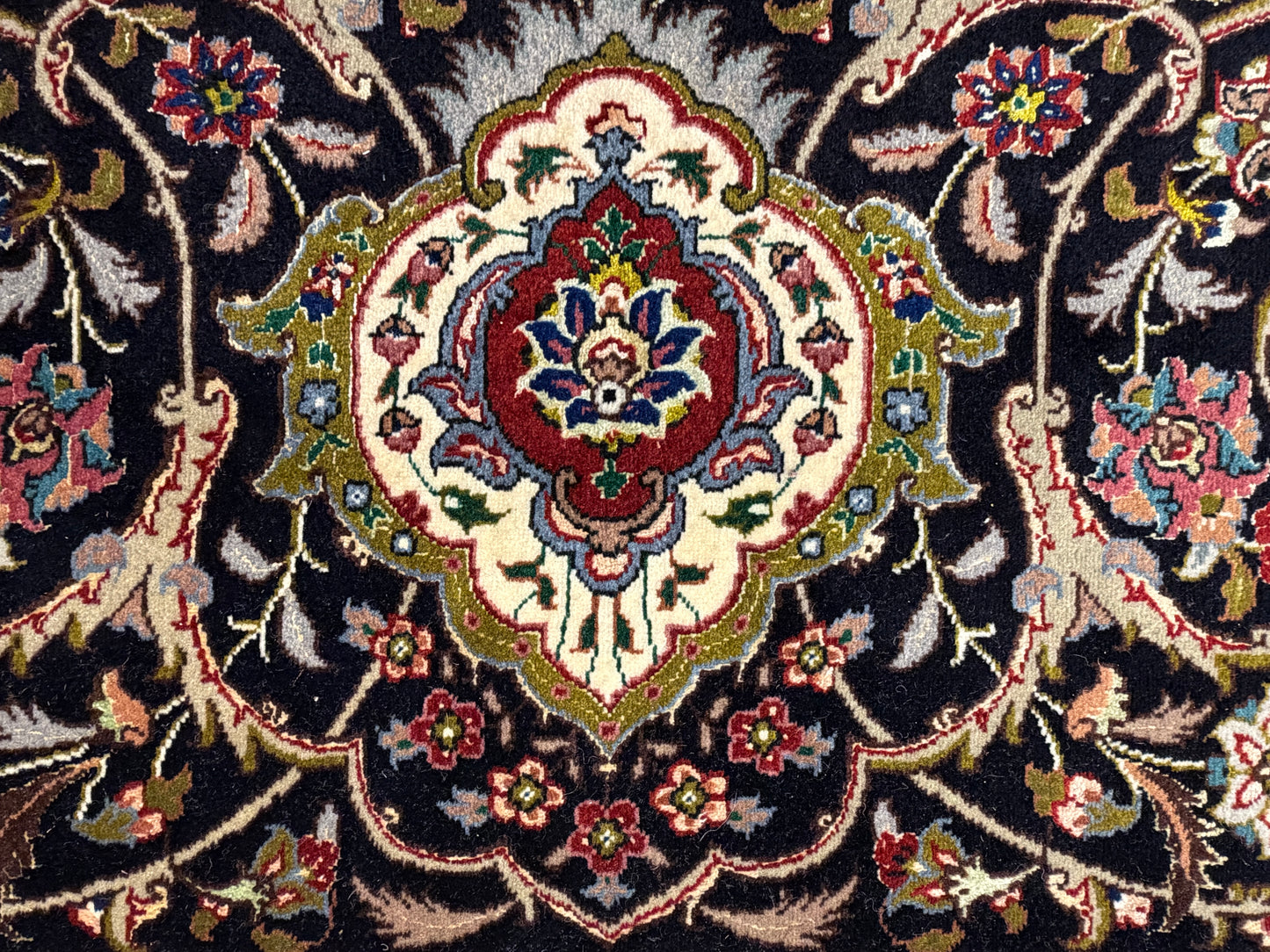 13’3”x20’2” Hand-Knotted 55 Raj Persian Tabriz Rug